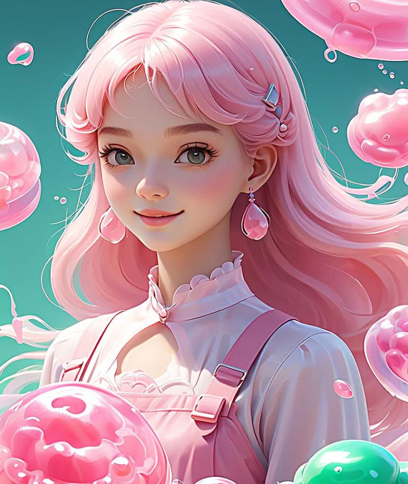 Những hình nền cute hồng anime - Hình số 10
