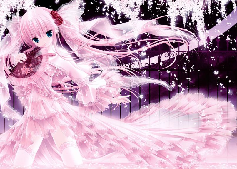 Những hình nền cute hồng anime - Hình số 8