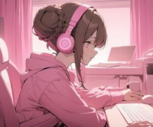 Những hình nền cute hồng anime - Hình số 9