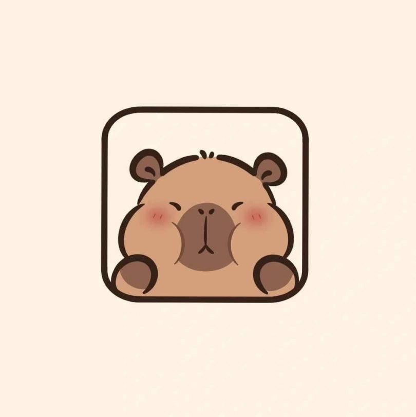 Những hình nền cute capybara vô tri - Hình số 3