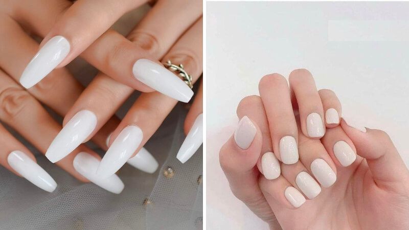 Những mẫu móng tay đẹp màu trắng - Hình số 7