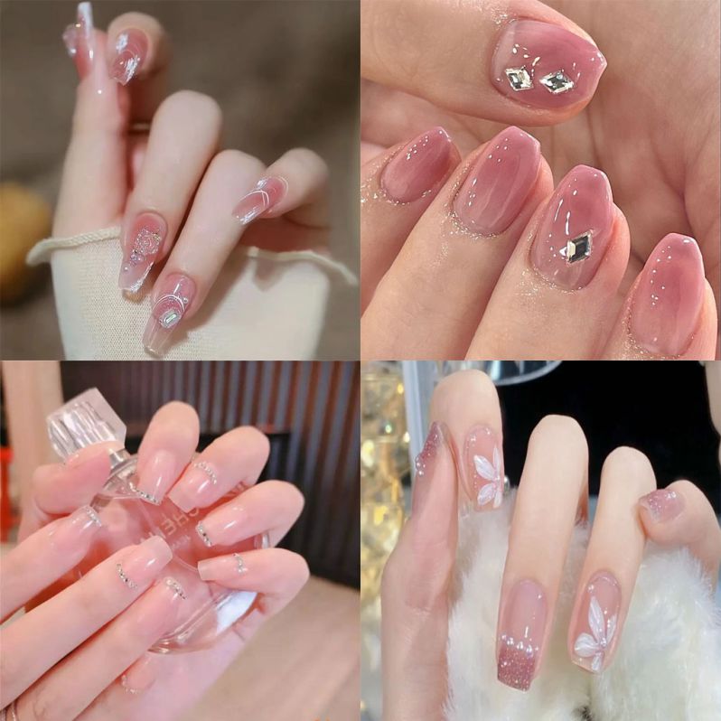 Những mẫu móng tay đẹp màu hồng thạch - Hình số 10