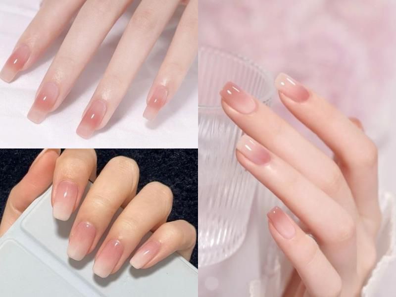 Những mẫu móng tay đẹp màu hồng thạch - Hình số 4
