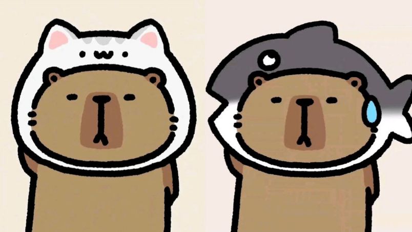 Những hình nền cute capybara chibi - Hình số 3