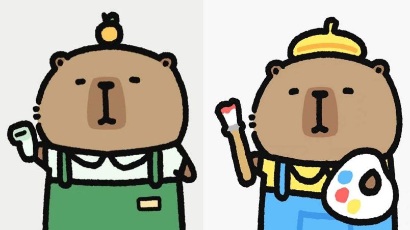 Những hình nền cute capybara chibi - Hình số 4