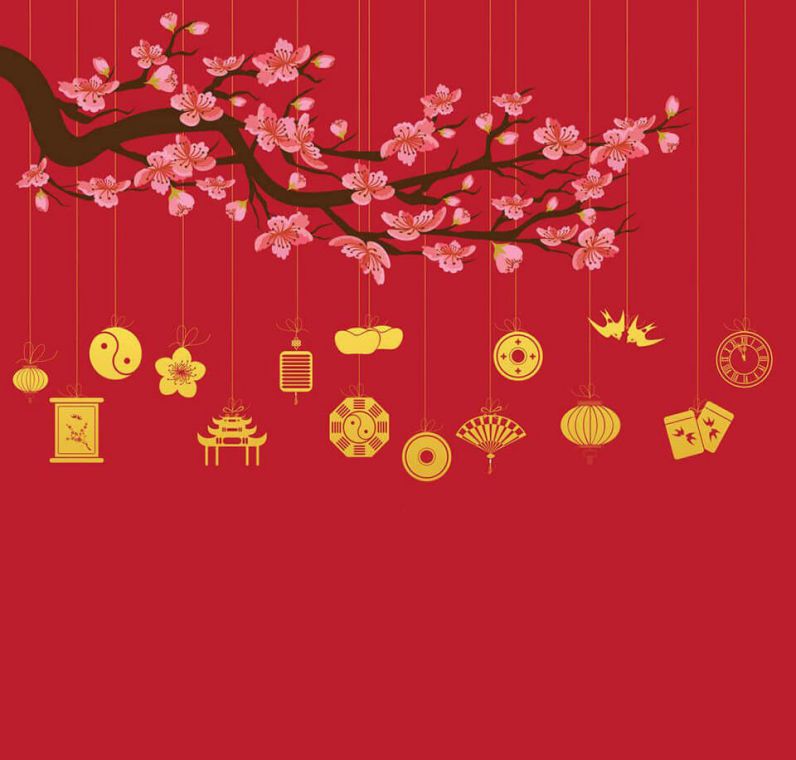 Những background tết vector - Hình số 4