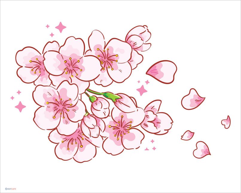 Những hình ảnh hoa đào vẽ - Hình số 3