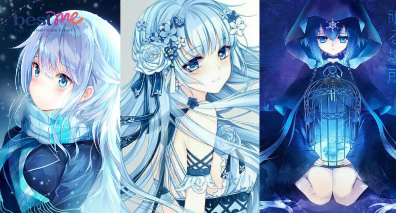 Những hình ảnh chibi nữ cute màu xanh dương cá tính - Hình số 4