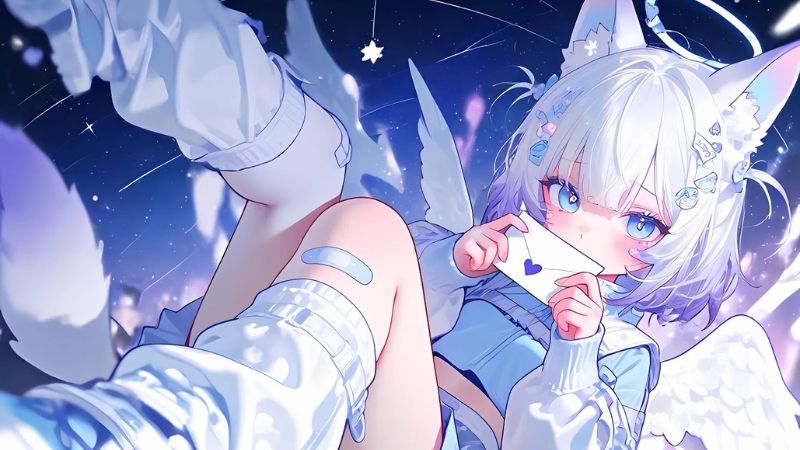 Những hình ảnh chibi nữ cute màu xanh dương cá tính - Hình số 7