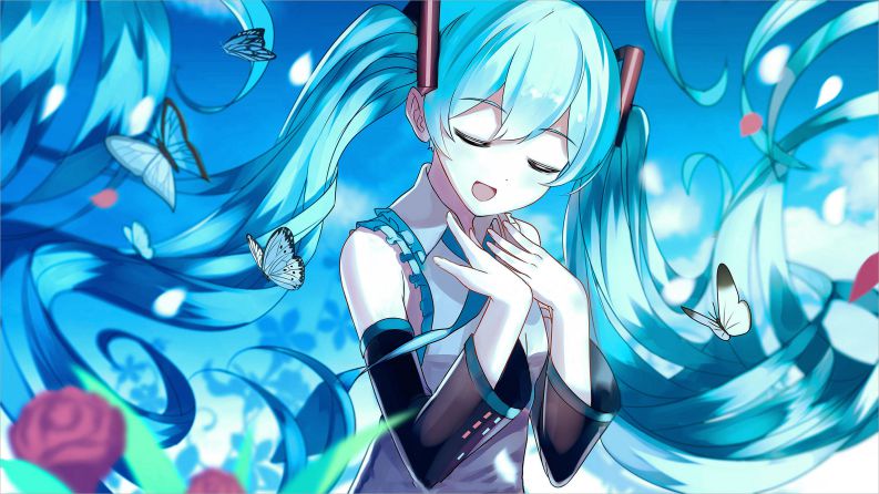 Những hình ảnh chibi nữ cute màu xanh dương cá tính - Hình số 9