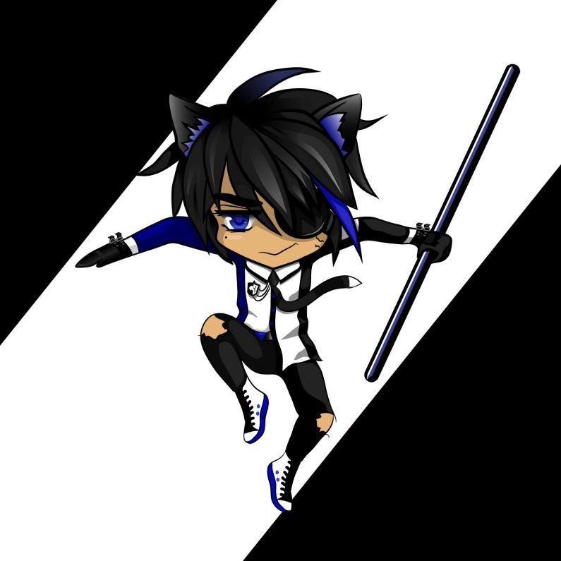 Những hình ảnh chibi nam ngầu màu đen - Hình số 4