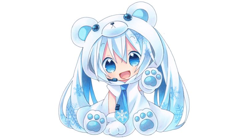 Những hình ảnh chibi nữ cute màu xanh dương đẹp - Hình số 3