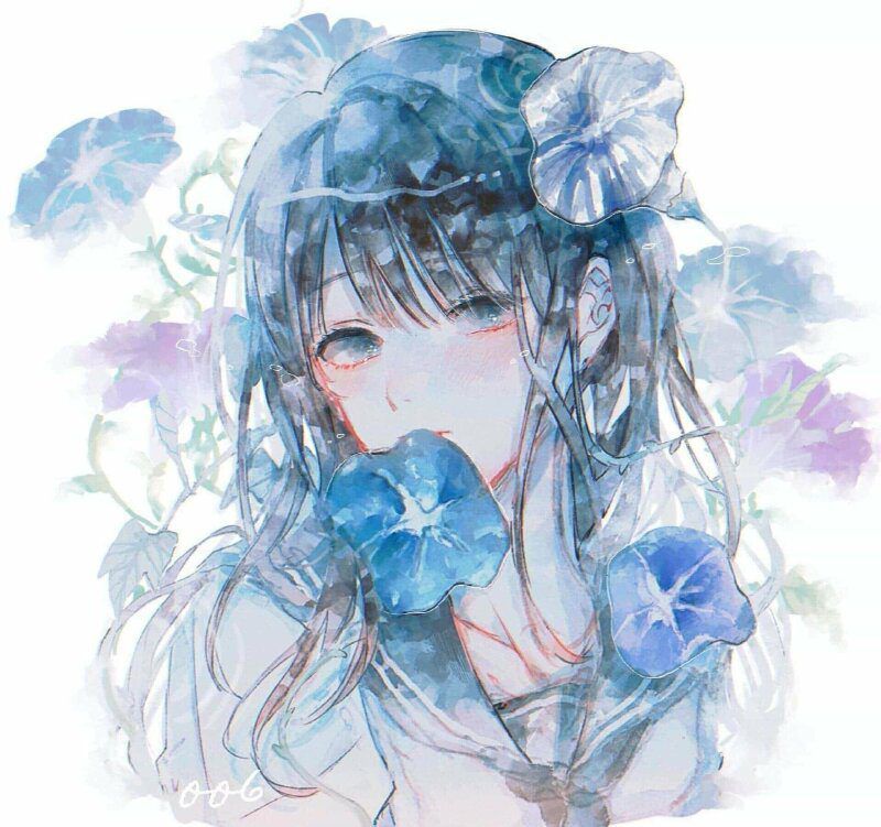 Những hình ảnh chibi nữ cute màu xanh dương đẹp - Hình số 9