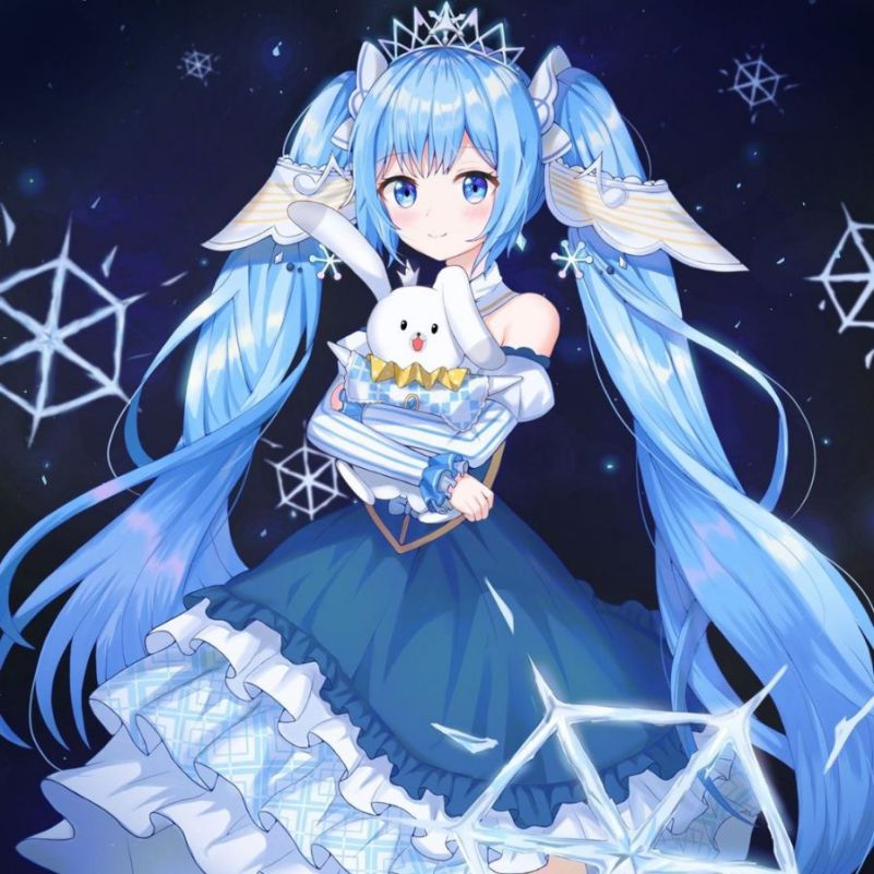 Những hình ảnh chibi nữ cute màu xanh - Hình số 1