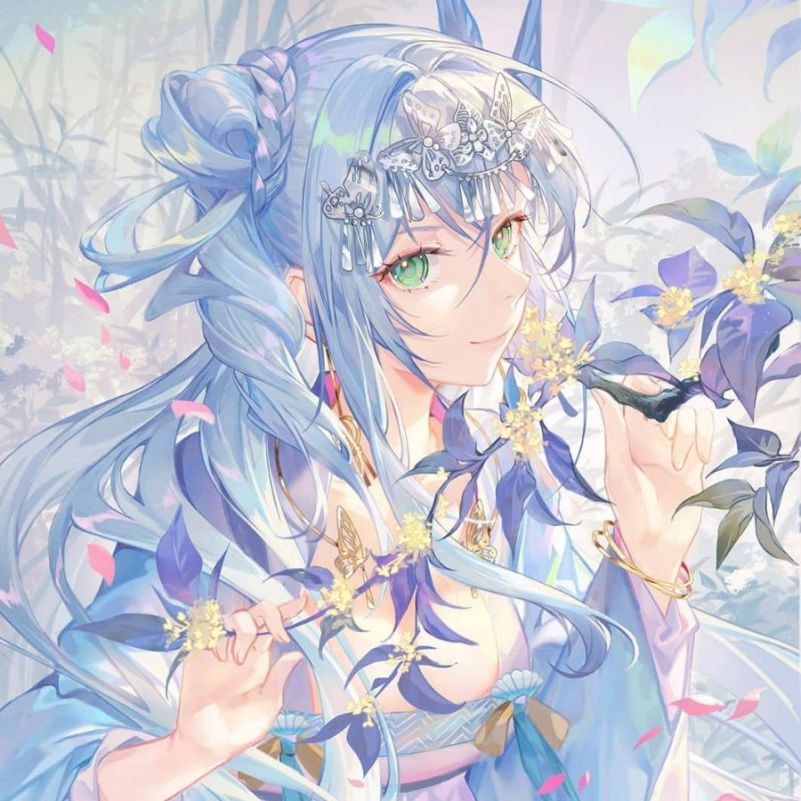 Những hình ảnh chibi nữ cute màu xanh - Hình số 2