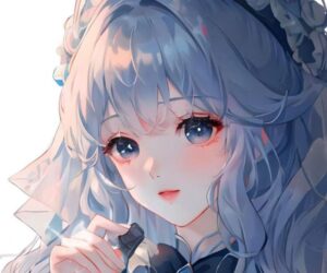 Những hình ảnh chibi nữ cute màu xanh dương anime - Hình số 3