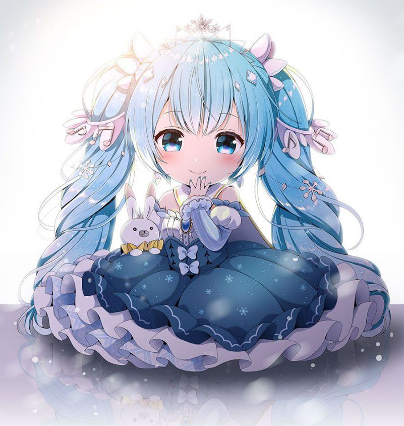 Những hình ảnh chibi nữ cute màu xanh - Hình số 3