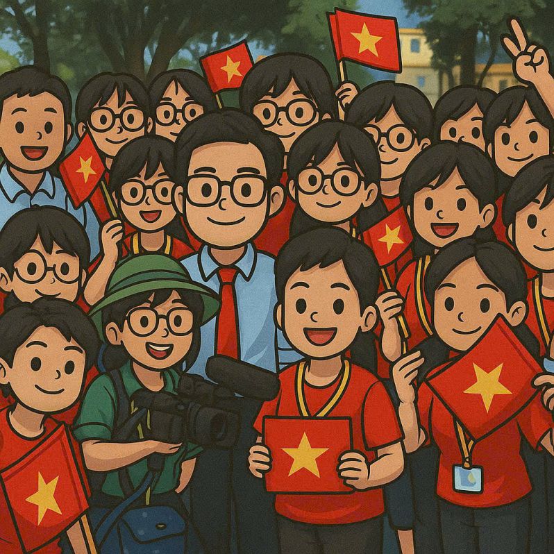 Những ảnh chibi cầm cờ việt nam của con trai - Hình số 3