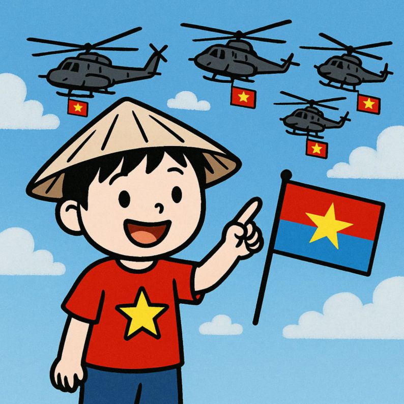 Những ảnh chibi cầm cờ việt nam của trẻ em - Hình số 4