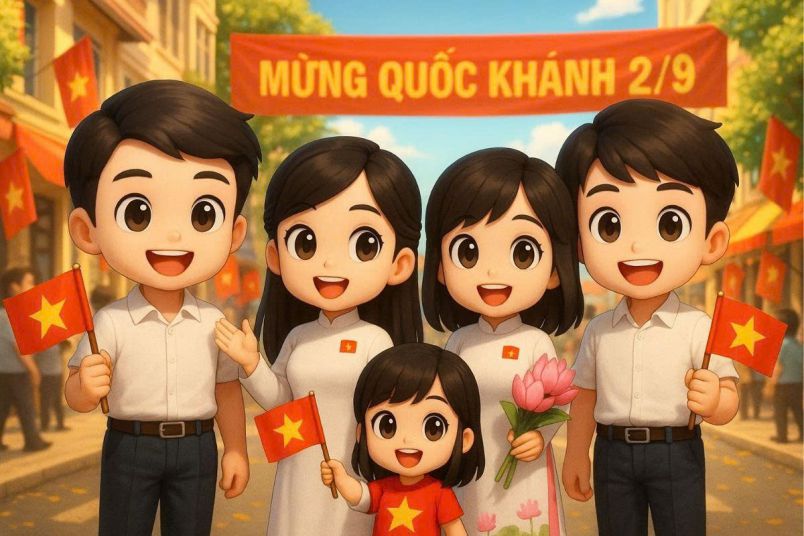Những ảnh chibi cầm cờ việt nam của trẻ em - Hình số 5
