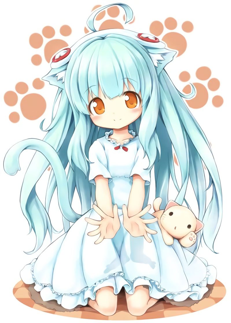Những hình ảnh chibi nữ cute mèo - Hình số 2