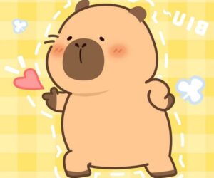 Những ảnh capybara chibi cho điện thoại - Hình số 9