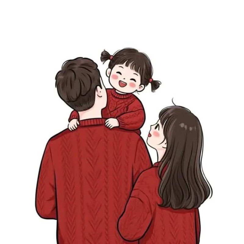 Những ảnh gia đình chibi 3 người - Hình số 7