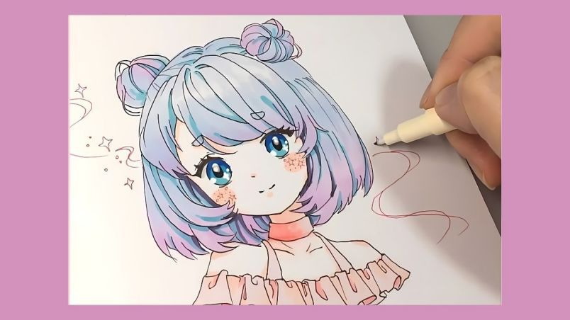 Những hình ảnh chibi nữ cute đơn giản anime - Hình số 3