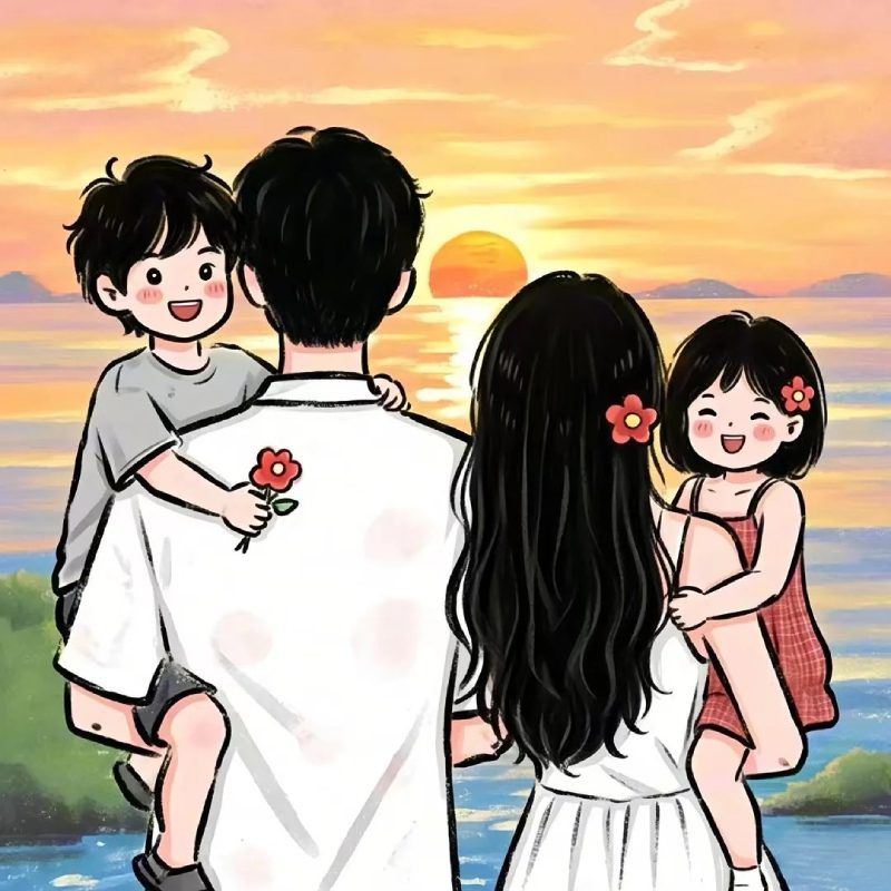 Những ảnh chibi gia đình 4 người hạnh phúc - Hình số 6