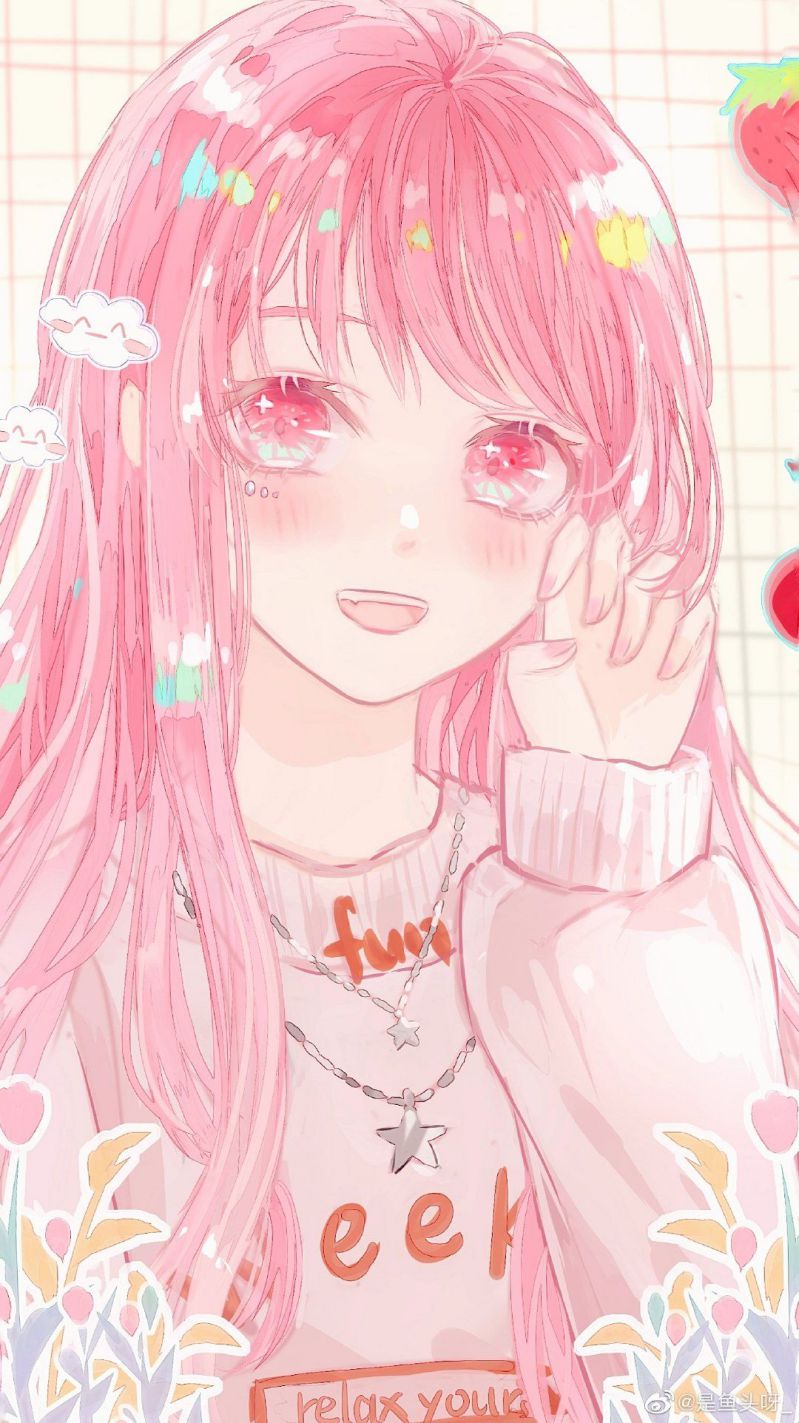 Những hình ảnh chibi nữ cute màu hồng tâm trạng - Hình số 7