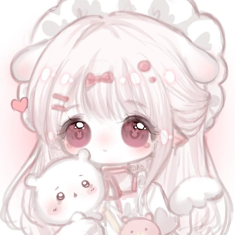 Những hình ảnh chibi nữ cute màu hồng anime - Hình số 4
