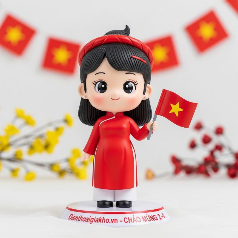Những ảnh chibi cầm cờ việt nam đẹp - Hình số 1