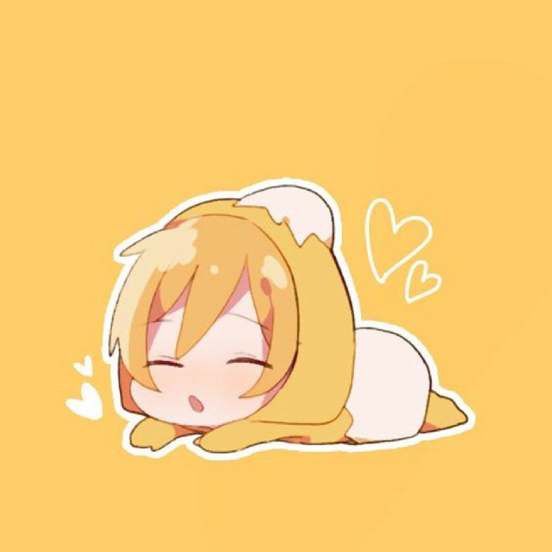 Những hình ảnh chibi nữ cute đơn giản màu vàng - Hình số 1