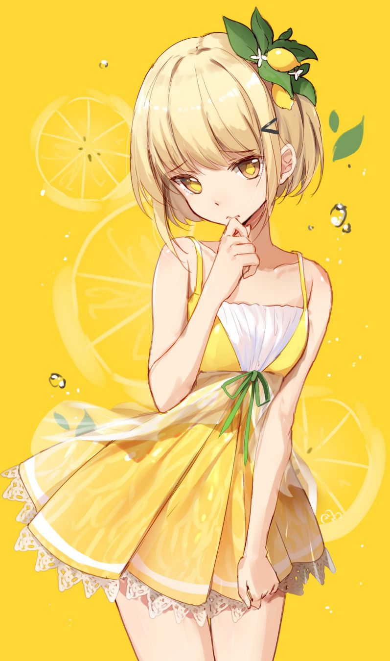 Những hình ảnh chibi nữ cute đơn giản màu vàng - Hình số 2