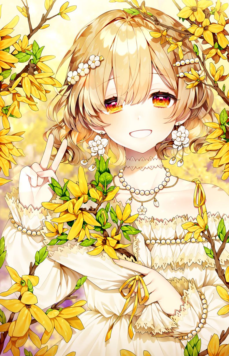 Những hình ảnh chibi nữ cute đơn giản màu vàng - Hình số 4
