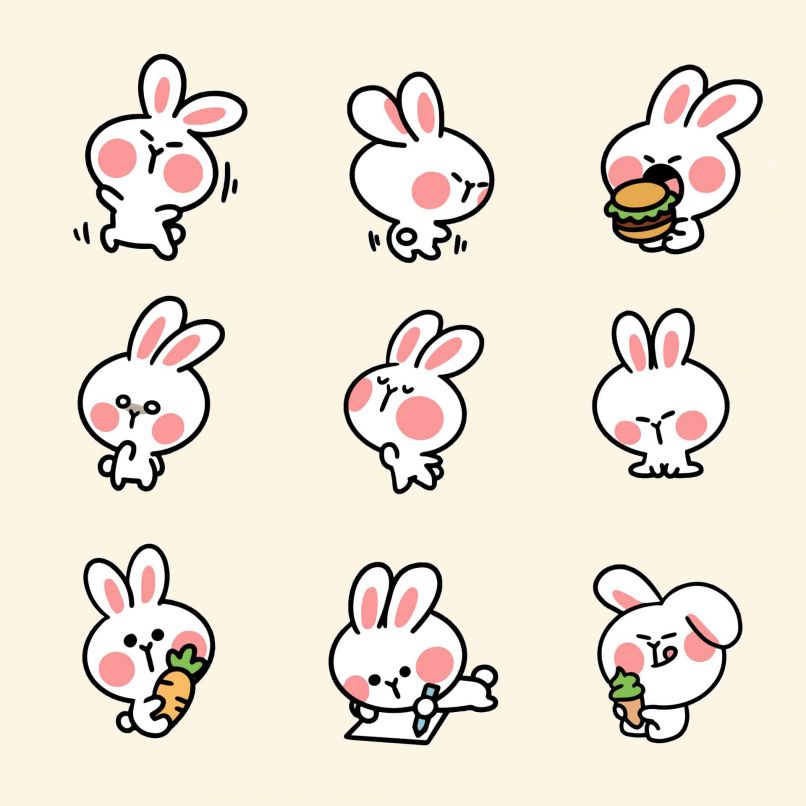 Những hình ảnh thỏ chibi cute dễ thương - Hình số 3