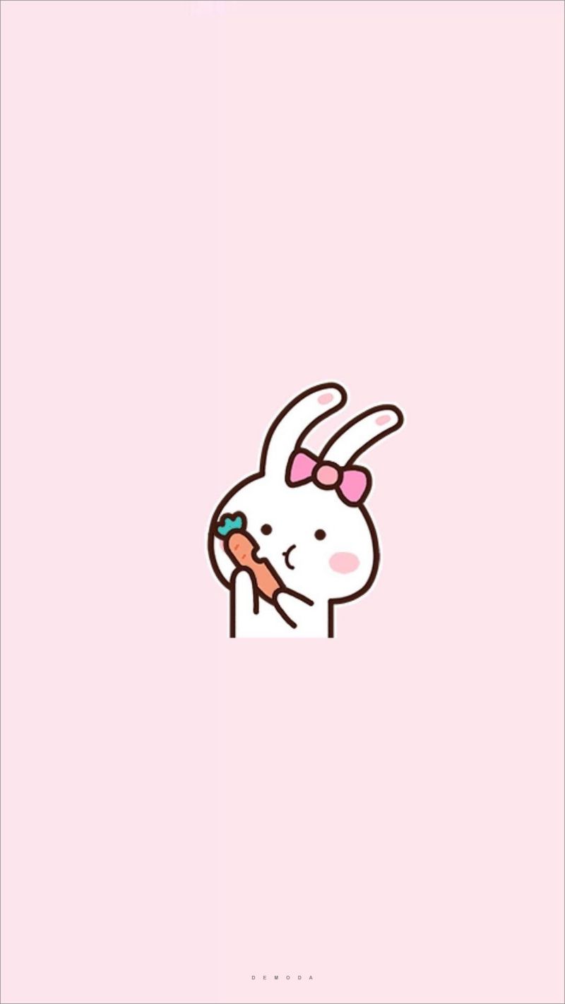 Những hình ảnh thỏ chibi cute màu hồng - Hình số 1