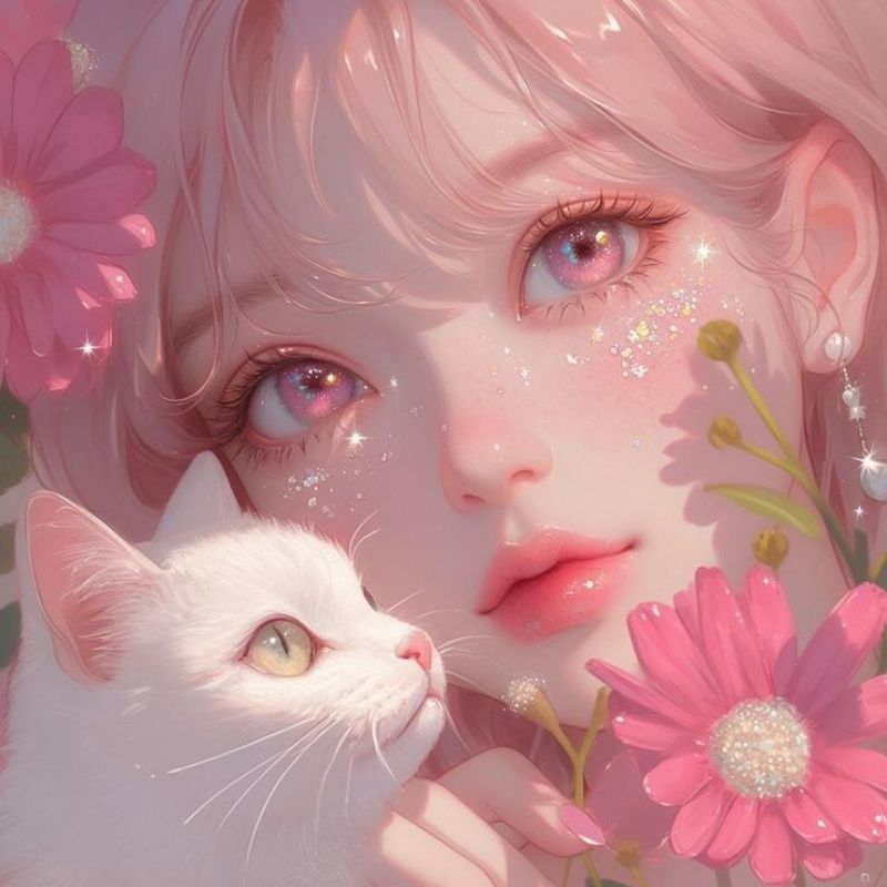 Những hình ảnh chibi nữ cute người lớn màu hồng - Hình số 8