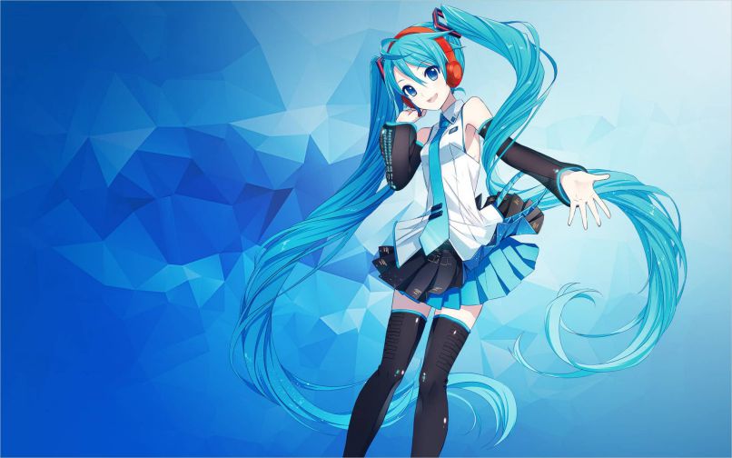 Những hình ảnh chibi nữ cute đơn giản màu xanh - Hình số 10