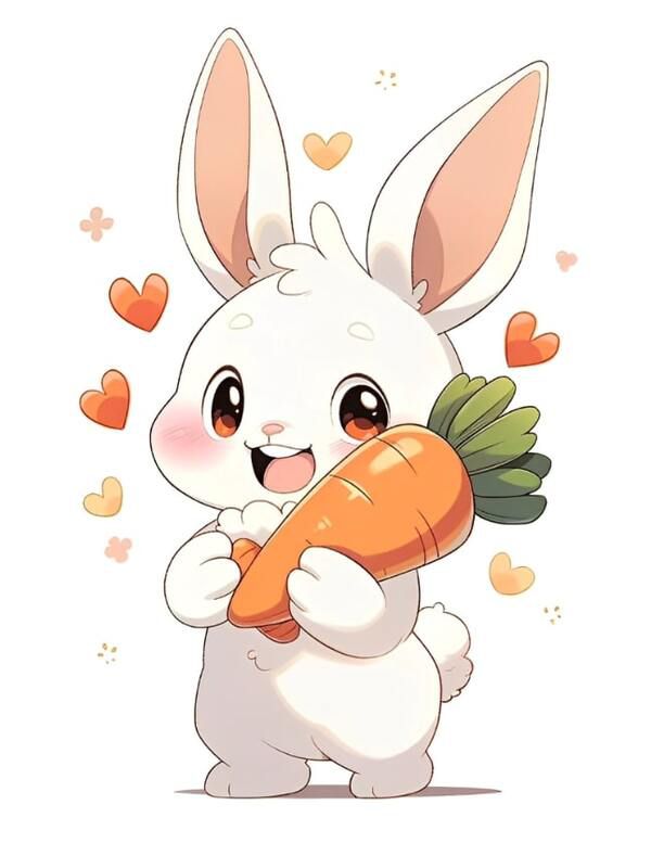 Những hình ảnh thỏ chibi cute cho điện thoại - Hình số 10