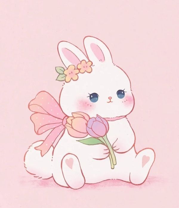 Những hình ảnh thỏ chibi cute cho điện thoại - Hình số 2