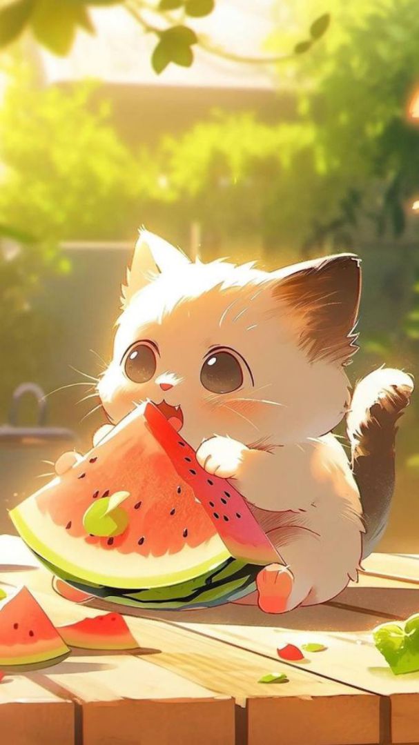 Những ảnh mèo cute chibi cho điện thoại - Hình số 5