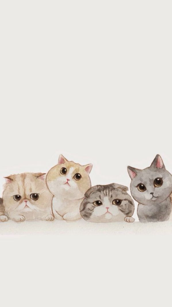 Những ảnh mèo cute chibi cho điện thoại - Hình số 8