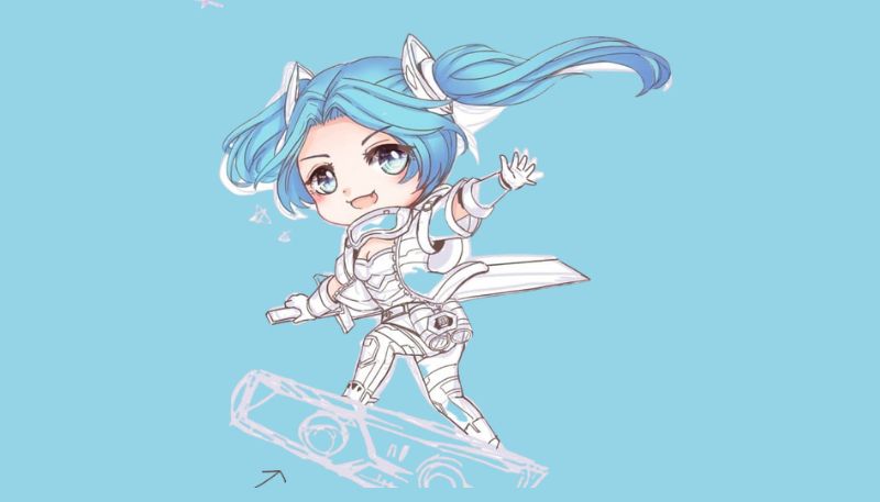 Những hình ảnh chibi nữ ngầu manga - Hình số 8