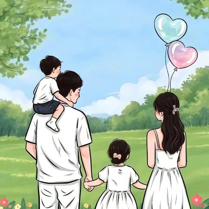 Những ảnh gia đình chibi 4 người - Hình số 3