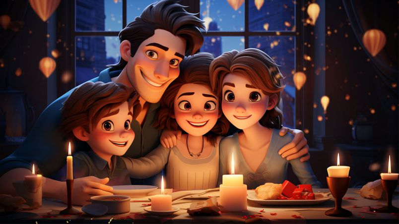 Những ảnh gia đình chibi 4 người - Hình số 5