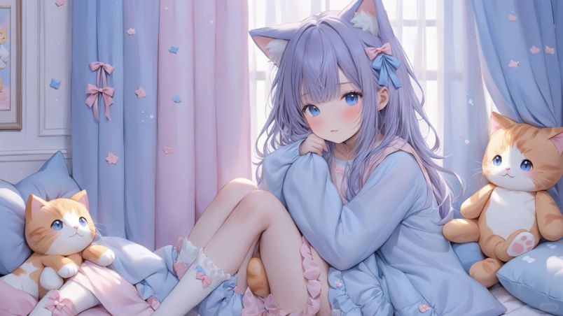 Những hình ảnh chibi nữ cute màu xanh dương nhẹ nhàng - Hình số 7