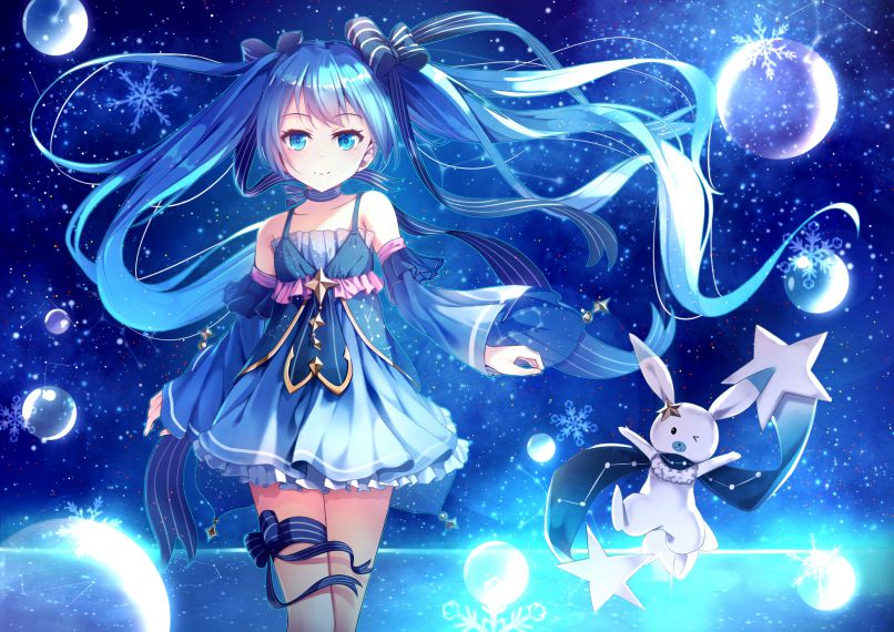 Những hình ảnh chibi nữ cute màu xanh dương tâm trạng - Hình số 7