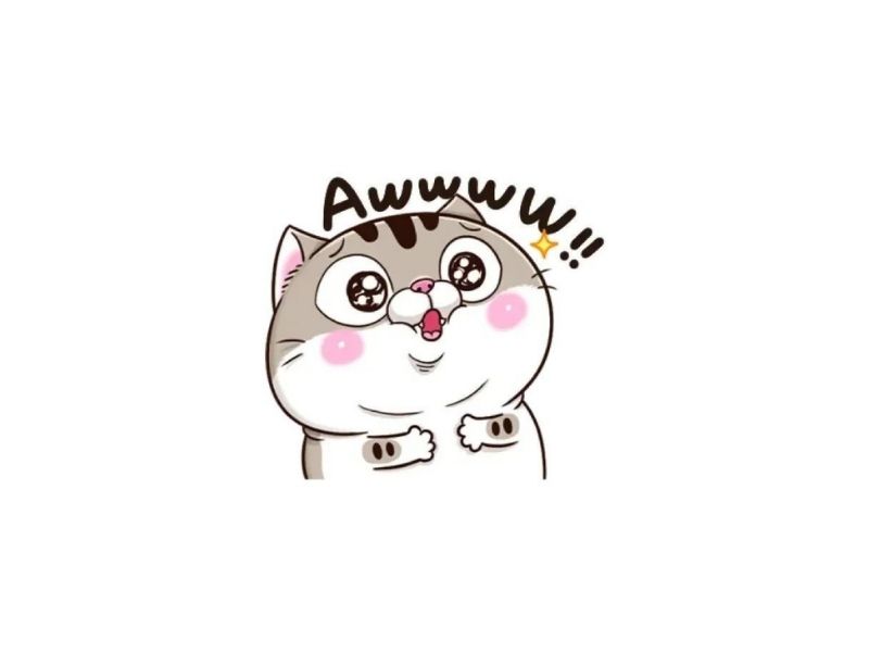 Những ảnh mèo cute chibi cười - Hình số 3
