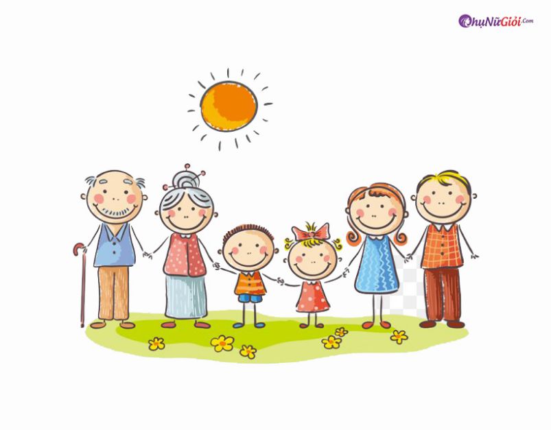 Những ảnh gia đình chibi 6 người - Hình số 3